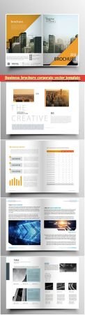 Business brochure corporate vector template, magazine flyer mockup # 53