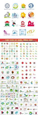 Logo vector set, badge, ribbon, label and  icon # 5