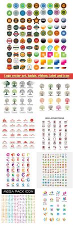 Logo vector set, badge, ribbon, label and  icon # 7