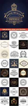 Logo and labels vintage vector illustration