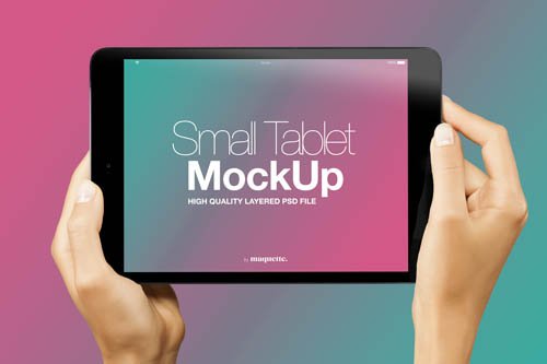 PSD - Tablet PC in hands