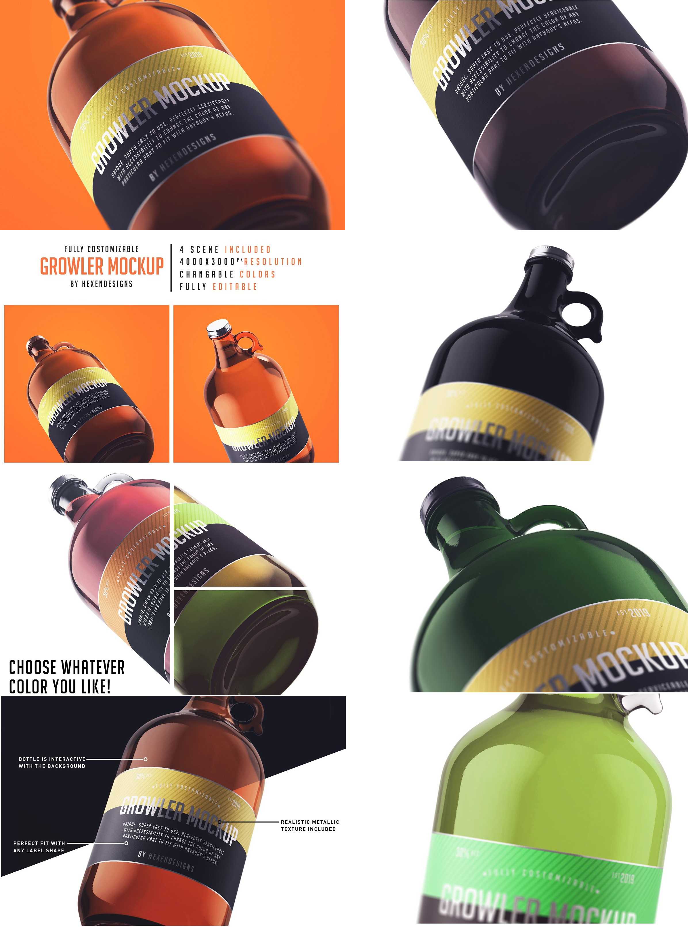 Download Download Creativemarket Growler Bottle Mockup 3633155 ...