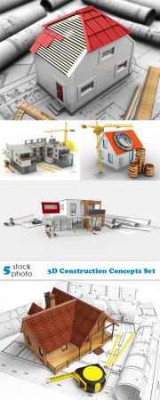 Photos   3D Construction Concepts Set