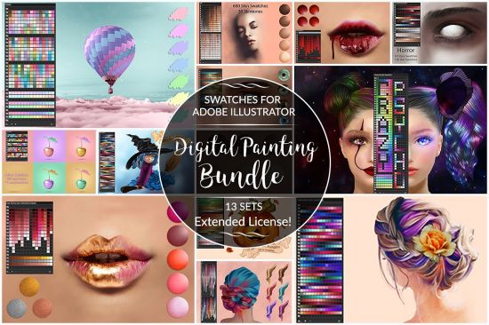 Digital Painting Swatches for Ai   3573039