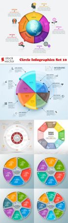 Vectors - Circle Infographics Set 10