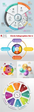Vectors - Circle Infographics Set 9