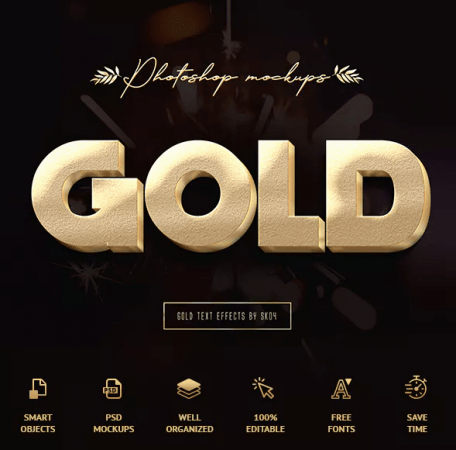3D Gold Text Effects   23653176