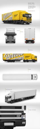 Scania Truck Mockup Pack TIF