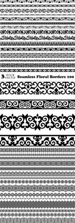 Vectors - Seamless Floral Borders 100