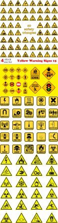 Vectors - Yellow Warning Signs 15