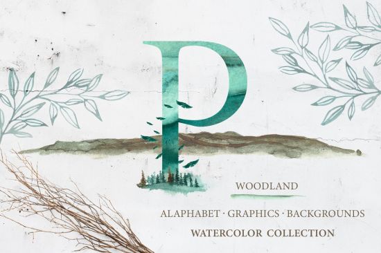 Watercolor Woodland Collection   3609338
