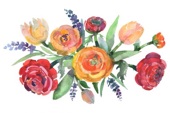 Bouquet floral waltz Watercolor   3673985
