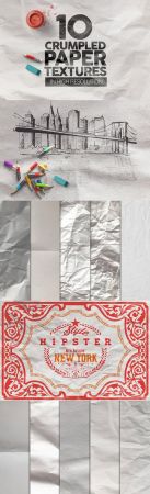 Crumpled Paper Textures x10   3703659