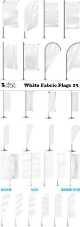 Vectors - White Fabric Flags 13