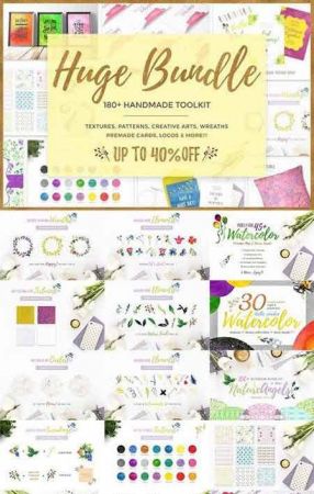 CreativeMarket - Handmade Arts HUGE BUNDLE