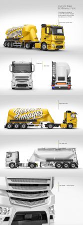Cement Trailer Mockup Pack