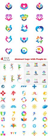 Vectors - Abstract Logo with People 61
