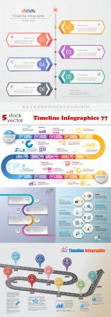 Vectors - Timeline Infographics 77
