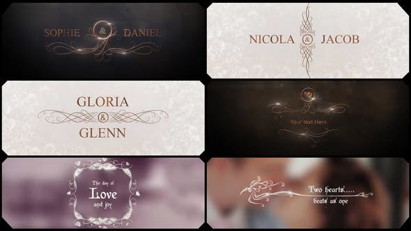 Videohive Glamour Wedding Titles - After Effects Template