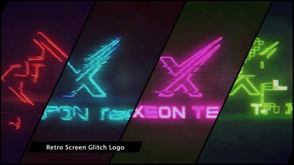 Videohive Retro Screen Glitch Logo - After Effects Template