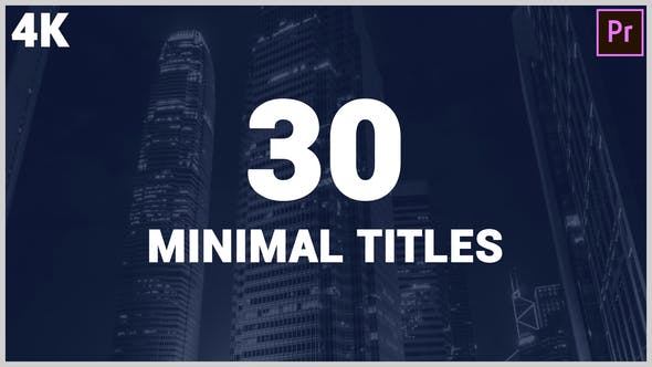 Videohive Minimal Titles - After Effects Template