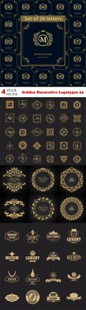 Vectors - Golden Decorative Logotypes 22
