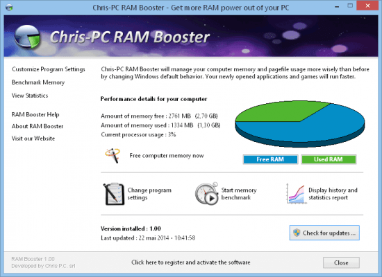Chris-PC RAM Booster 7.06.14 downloading