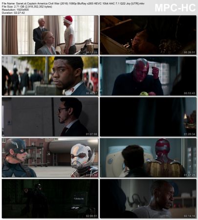 Captain America Civil War 2016 1080p BluRay x265 HEVC 10bit AAC 7.1 Q22 Joy UTR