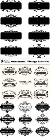 Vectors - Ornamental Vintage Labels 64