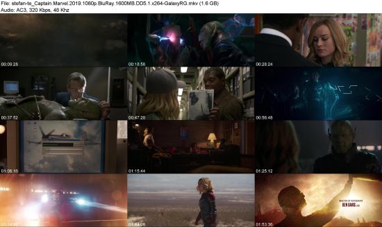 Captain Marvel (2019) 1080p BluRay 1600MB DD5.1 x264-GalaxyRG