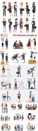 Vectors - Flat Business People 31