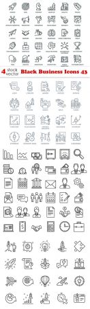 Vectors - Black Business Icons 43