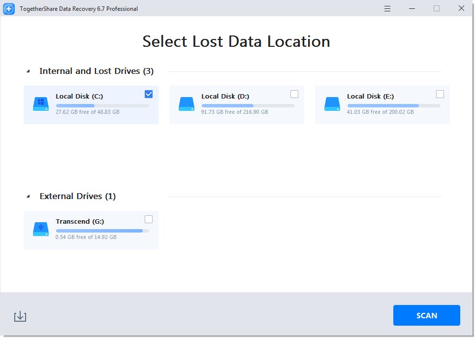 downloading TogetherShare Data Recovery Pro 7.4