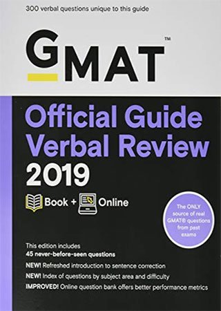 GMAT Official Guide Verbal Review 2019: Book + Online, 3rd Edition