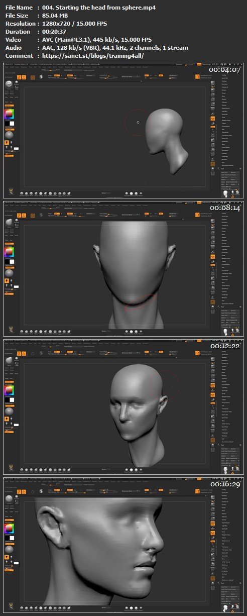 udemy female character creation in zbrush