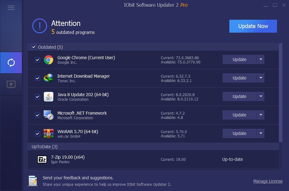 IObit Software Updater Pro 6.1.0.10 for windows download free