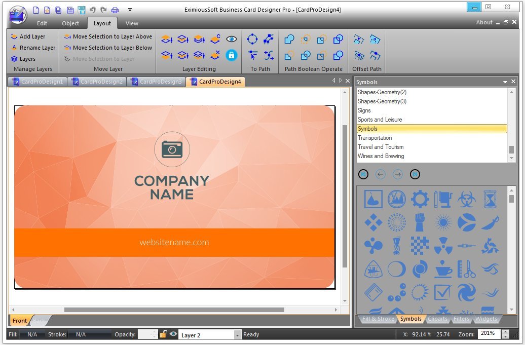 Business Card Designer 5.12 + Pro for mac download free