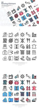 30 Sewing Vector Icons