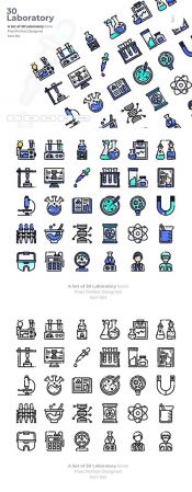 30 Laboratory Vector Icons
