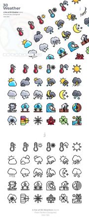 30 Weather Vector Icons