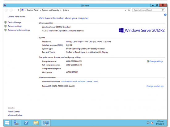 Windows Server 2012 R2 Standard VL ESD en-US JUNE 2019