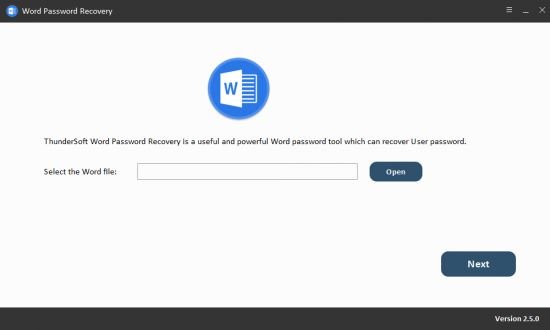 ThunderSoft Word Password Recovery 2.5.0
