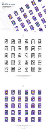 30 Notifications Vector Icons