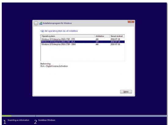 Windows 10 Enterprise 2016 LTSB X64 sv-SE OEM JUNE 2019