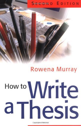 How to Write a Thesis 
