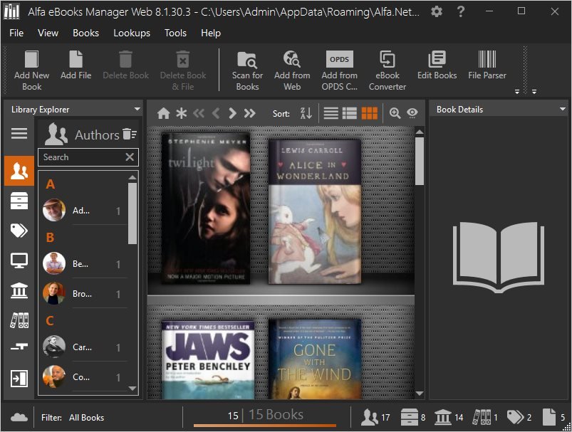 Alfa eBooks Manager Pro 8.6.14.1 free instal