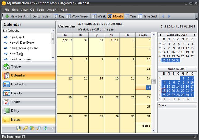 Efficient Mans Organizer 5.60 Build 553 Multilingual