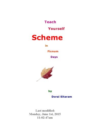 Teach yourself Scheme in Fixnum Days