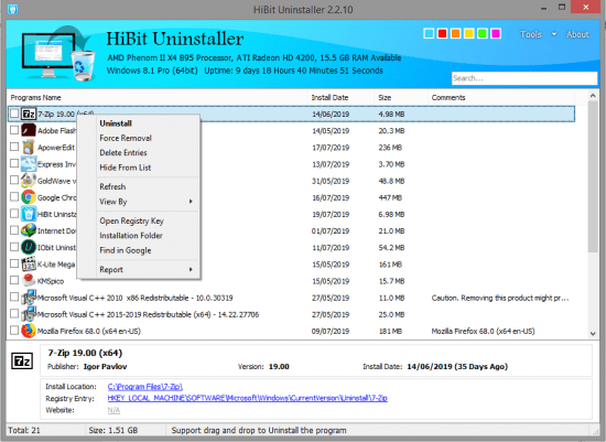 HiBit Uninstaller 3.1.40 download the last version for android