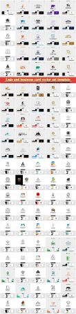 Logo and business card vector set template # 4